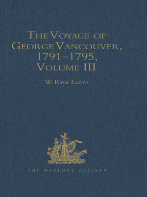 cover image of The Voyage of George Vancouver, 1791--1795